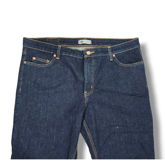 Dickies Women’s Blue Wash Denim Straight Leg Jeans - Size 16R - Picture 3 of 12